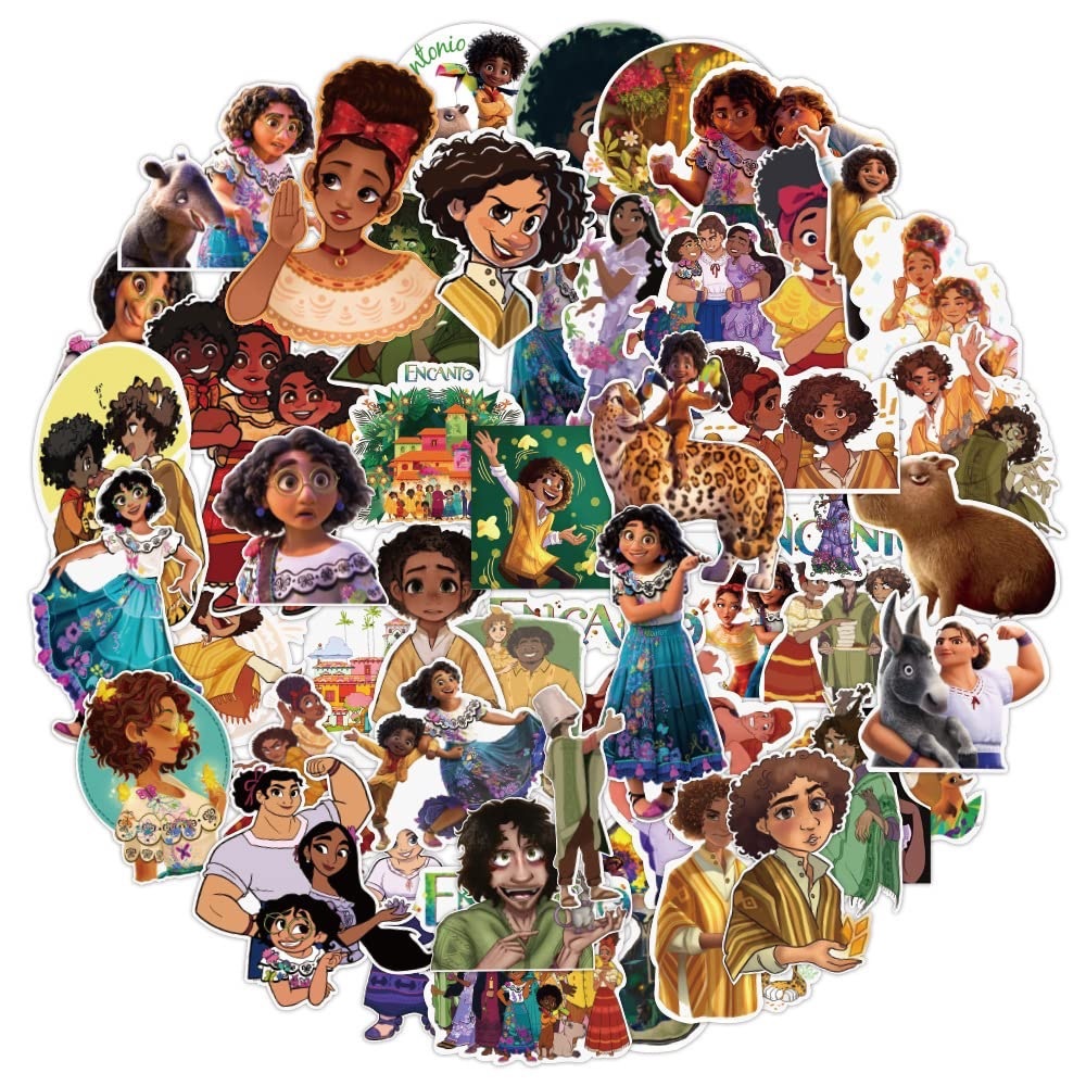 50 Pc Disney Encanto Laptop, Bottle, Luggage Waterproof Vinyl Stickers Decals